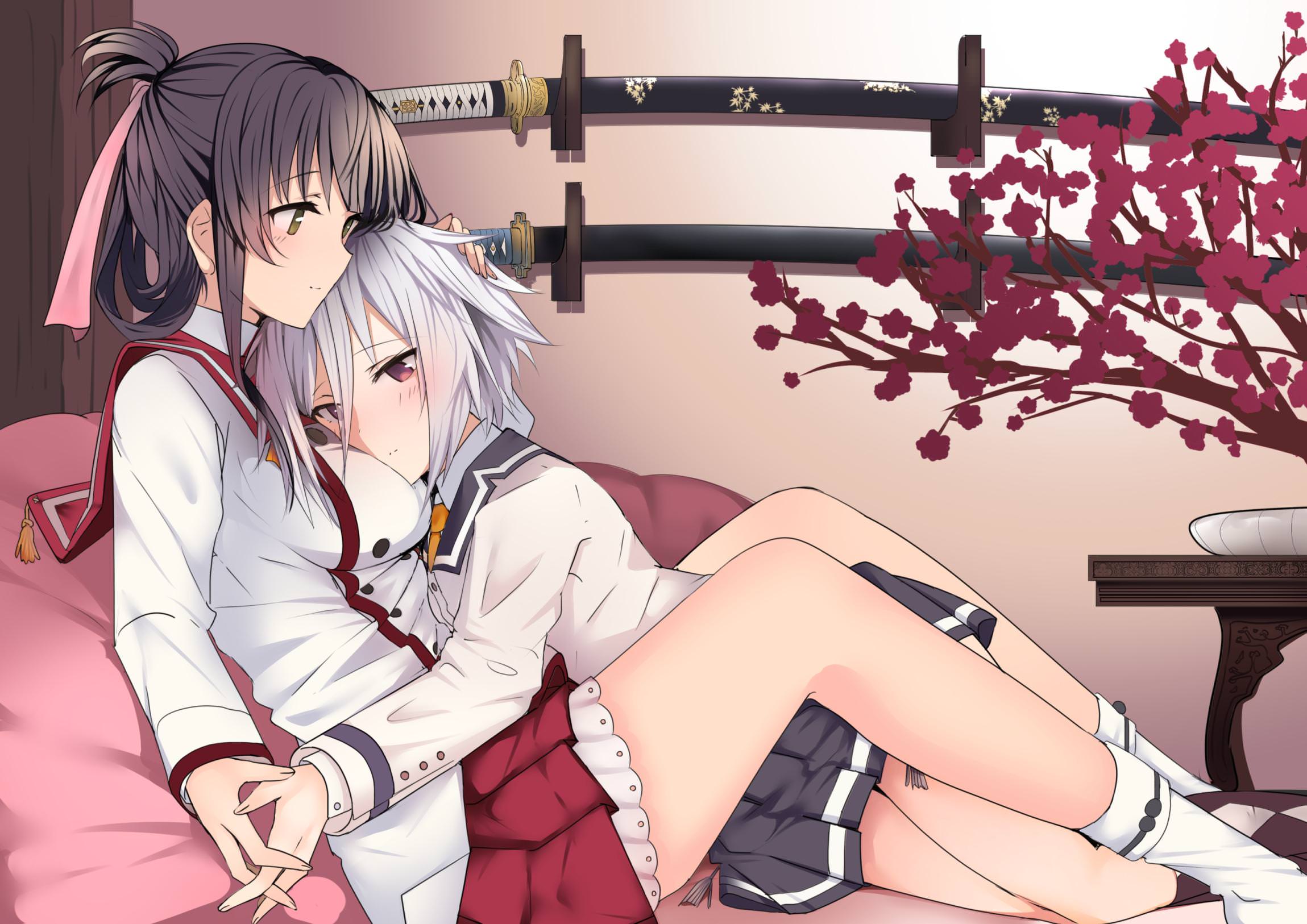 これから燃え上がる直前のような二次美少女同士の百合からレズになりそうな二次エロ画像-34